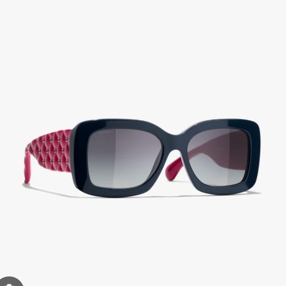 CHANEL Black and Pink Sunglasses - Picture 1 of 16